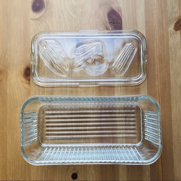 1950s glass container with lid - Picture 2 of 7